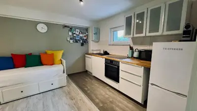 Küche/Küchenzeile in der Unterkunft Ferienwohnung Sonnenwinkel