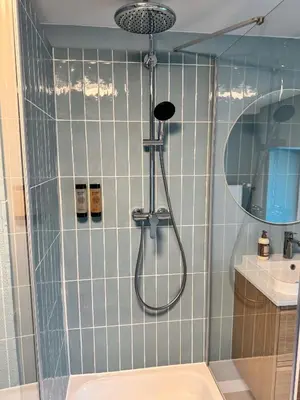 Ein Badezimmer in der Unterkunft JUPAS - Premium Apartments Trier