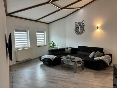Ein Sitzbereich in der Unterkunft Wohlfühloase am Nürburgring