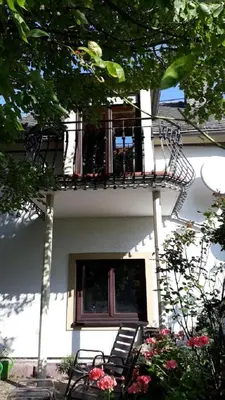 Ein Balkon oder eine Terrasse in der Unterkunft Ferienhaus in Mehring