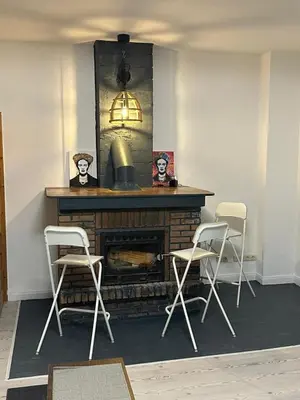 Ein Sitzbereich in der Unterkunft Villa550