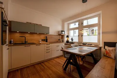 Küche/Küchenzeile in der Unterkunft Ferienhaus Tante Martha