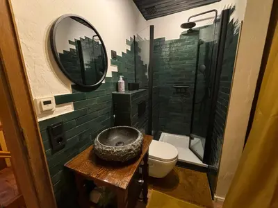 Ein Badezimmer in der Unterkunft Fuchsbau