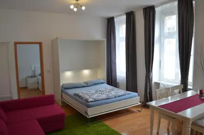 Ein Bett oder Betten in einem Zimmer der Unterkunft Ferienwohnung Barfly