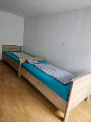 Ein Bett oder Betten in einem Zimmer der Unterkunft Monteurzimmer bei Trier,Schweich,Föhren