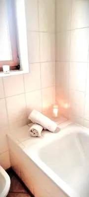Ein Badezimmer in der Unterkunft Landhaus Sauerburgblick