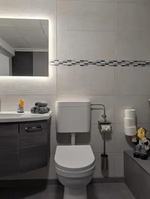 Ein Badezimmer in der Unterkunft Ferienhaus An der Quell