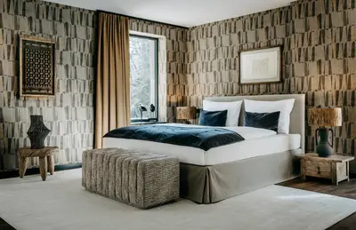 Ein Bett oder Betten in einem Zimmer der Unterkunft Hammesmühle Landgasthof