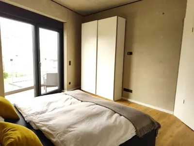 Ein Bett oder Betten in einem Zimmer der Unterkunft Tiny Loft Hunsrück