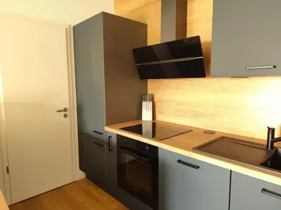 Küche/Küchenzeile in der Unterkunft Tiny Loft Hunsrück