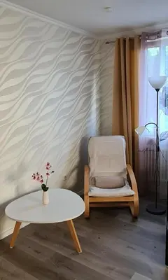 Ein Sitzbereich in der Unterkunft Apartment Koblenz naehe Altstadt