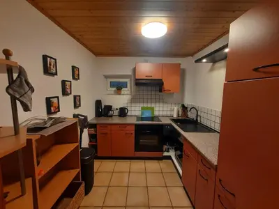 Küche/Küchenzeile in der Unterkunft Ferienwohnung maareemonti