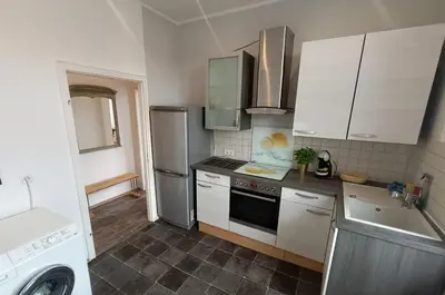Küche/Küchenzeile in der Unterkunft Wohnung am Schlosspark