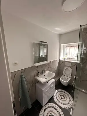 Ein Badezimmer in der Unterkunft Ferienwohnung Zeciri