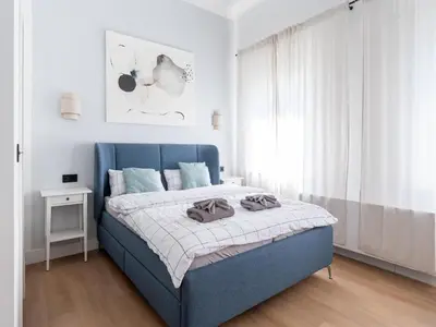 Ein Bett oder Betten in einem Zimmer der Unterkunft Apartment in Koblenz near Deutsches Eck