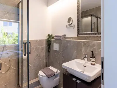 Ein Badezimmer in der Unterkunft Apartment in Koblenz near Deutsches Eck