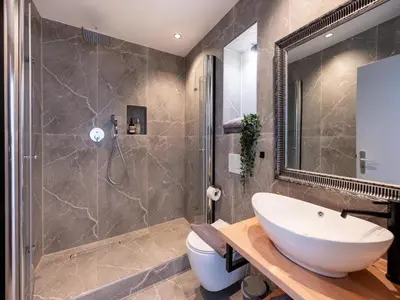 Ein Badezimmer in der Unterkunft Apartment in Koblenz near Deutsches Eck