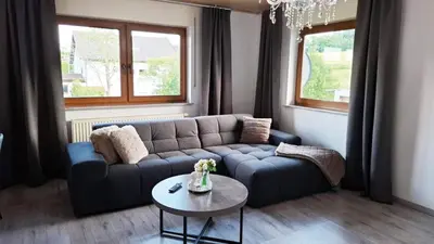 Ein Sitzbereich in der Unterkunft Luxury Apartment Kelberg Nähe Nürburgring