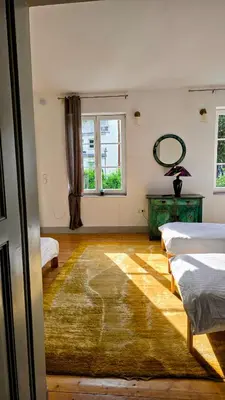 Ein Bett oder Betten in einem Zimmer der Unterkunft Ferienwohnungen Otus
