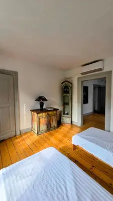Ein Bett oder Betten in einem Zimmer der Unterkunft Ferienwohnungen Otus