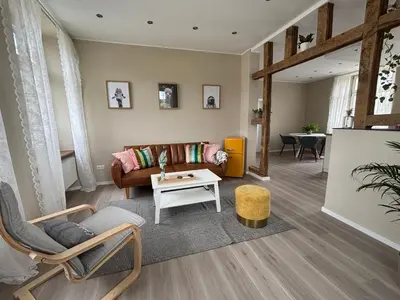Ein Sitzbereich in der Unterkunft Apartment in Mehren!