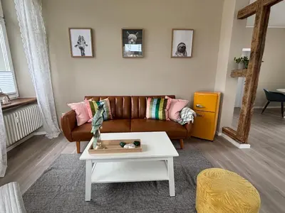 Ein Sitzbereich in der Unterkunft Apartment in Mehren!