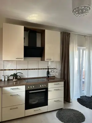 Küche/Küchenzeile in der Unterkunft Ferienwohnung Hügel Blick