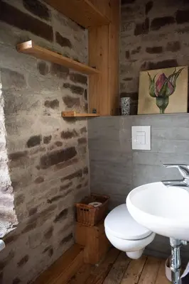 Ein Badezimmer in der Unterkunft Landhauszimmer Steffeln