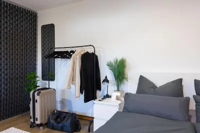 Ein Sitzbereich in der Unterkunft Schöne Ferienwohnung im Simmern