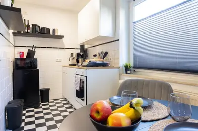 Küche/Küchenzeile in der Unterkunft Schöne Ferienwohnung im Simmern