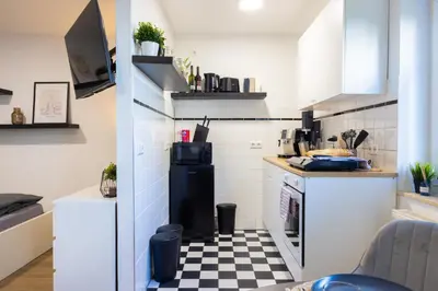 Küche/Küchenzeile in der Unterkunft Schöne Ferienwohnung im Simmern