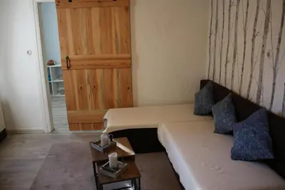 Ein Sitzbereich in der Unterkunft Haus Ewald