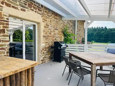 Ein Patio oder anderer Außenbereich in der Unterkunft Ferienwohnung PickUp