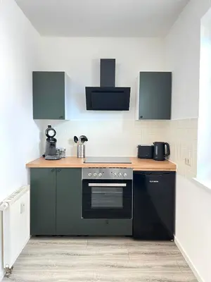 Küche/Küchenzeile in der Unterkunft Ferienwohnung Burgstraße