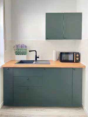 Küche/Küchenzeile in der Unterkunft Ferienwohnung Burgstraße