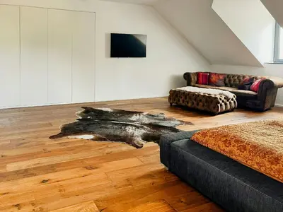 TV/Unterhaltungsangebot in der Unterkunft Renovated Farmhouse Half In The Trierer Heide