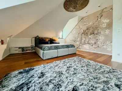 Ein Sitzbereich in der Unterkunft Renovated Farmhouse Half In The Trierer Heide