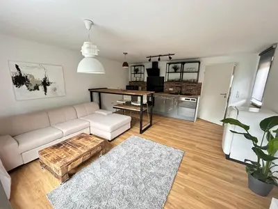 Küche/Küchenzeile in der Unterkunft Modern Wohnung in der Nähe von Koblenz