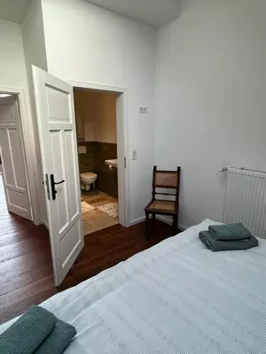Ein Bett oder Betten in einem Zimmer der Unterkunft Scheune Am alten Posthof Lieser