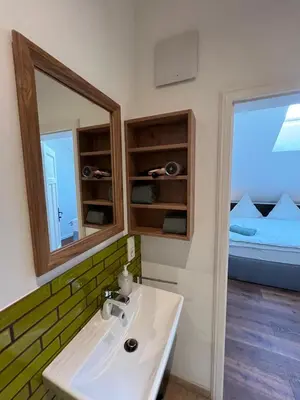 Ein Bett oder Betten in einem Zimmer der Unterkunft Scheune Am alten Posthof Lieser