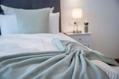 Ein Bett oder Betten in einem Zimmer der Unterkunft Genießen- Entspannen- Wohlfühlen-Komfortable Ferienwohnungen - Weingut Erich Serwazi