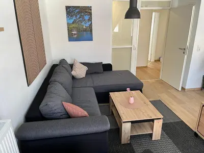 Ein Sitzbereich in der Unterkunft Ferienwohnungen und Appartements - Haus Budinger