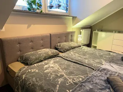 Ein Bett oder Betten in einem Zimmer der Unterkunft Apartment in Pellingen near Saar-Hunsrück Park