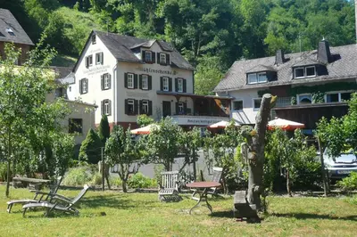Ein Garten an der Unterkunft Weingut Muehlenschenke - Game-Room, Vineyard, Sauna and more