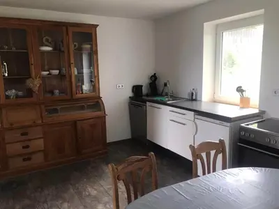Küche/Küchenzeile in der Unterkunft GUTE ZEIT Ferienwohnung