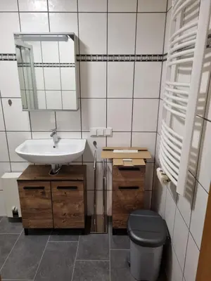 Ein Badezimmer in der Unterkunft Ferienwohnung Zum Freihof
