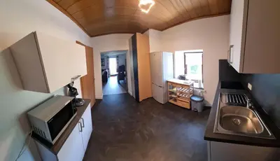Küche/Küchenzeile in der Unterkunft Ferienwohnung Zum Freihof