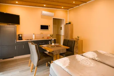 Ein Bett oder Betten in einem Zimmer der Unterkunft Ferienhaus Kanzler