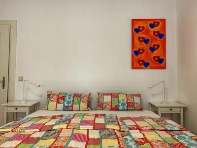 Ein Bett oder Betten in einem Zimmer der Unterkunft Kleine Villa Wildstein