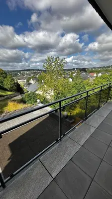 Ein Balkon oder eine Terrasse in der Unterkunft Ferienwohnung Heideberg 2